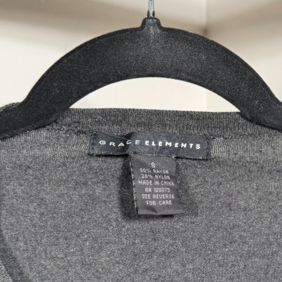 Grace Elements Cardigan Set of 3– Black, Charcoal & Blue, 3/4 Sleeve - Picture 8 of 10